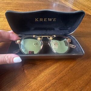 KREWE Gold and Green Sunglasses